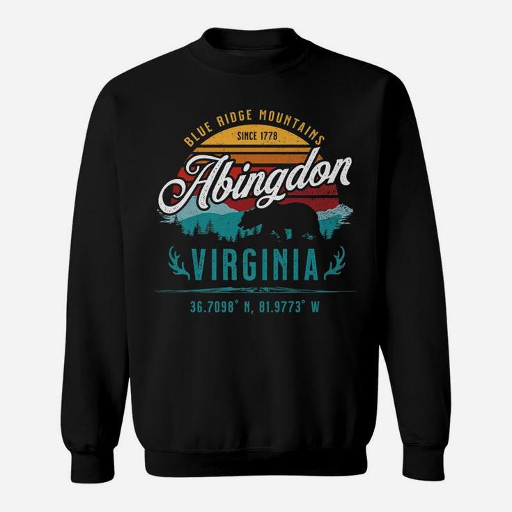 Abingdon Va Virginia Retro Sun Blue Ridge Mountains Souvenir Sweatshirt