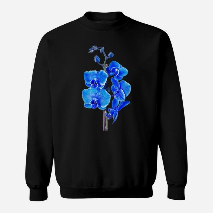 Aesthetic Blue Orchid Flower Shirt Floral Lover Gift Shirt Sweatshirt