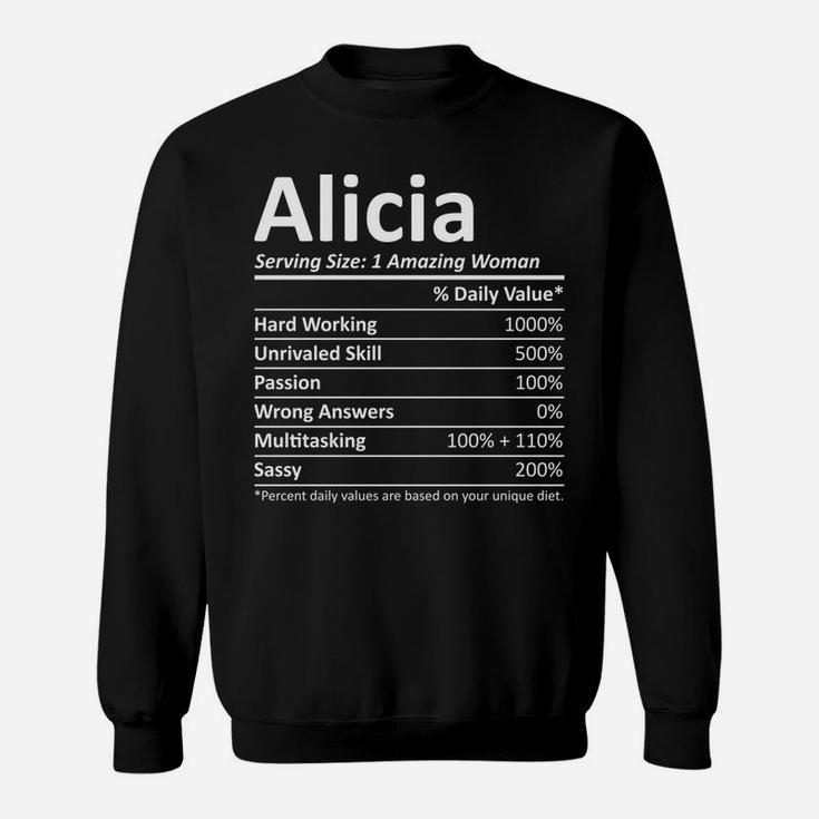 Alicia Nutrition Personalized Name Funny Christmas Gift Idea Sweatshirt