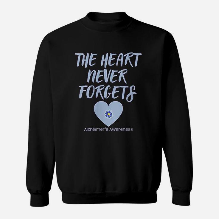 Alzheimers Awareness Heart Never Forgets Support Sweatshirt