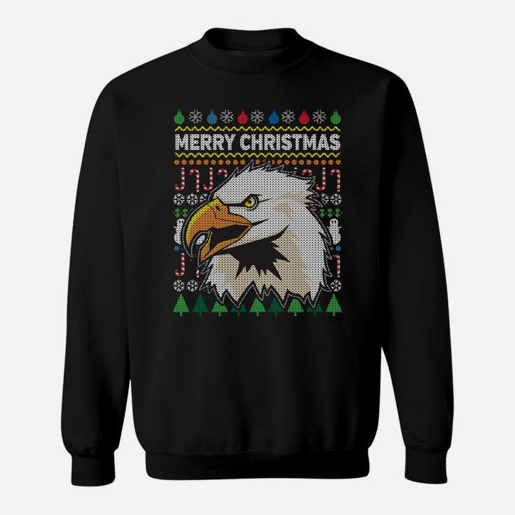 American Bald Eagle Merry Christmas Ugly Xmas Design Sweatshirt Sweatshirt