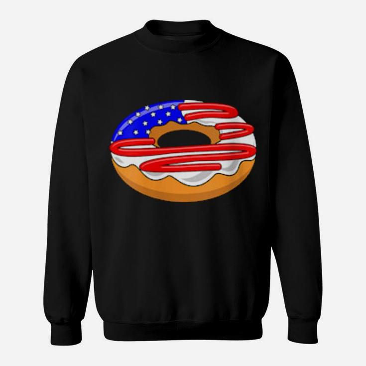 American Flag 4Th Of July Donut Sweatshirt