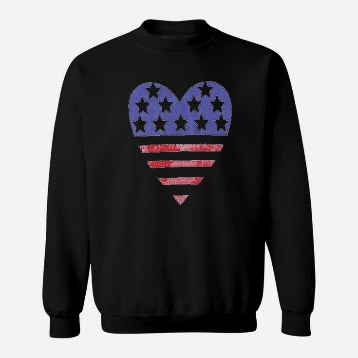 American Flag Heart Sweatshirt