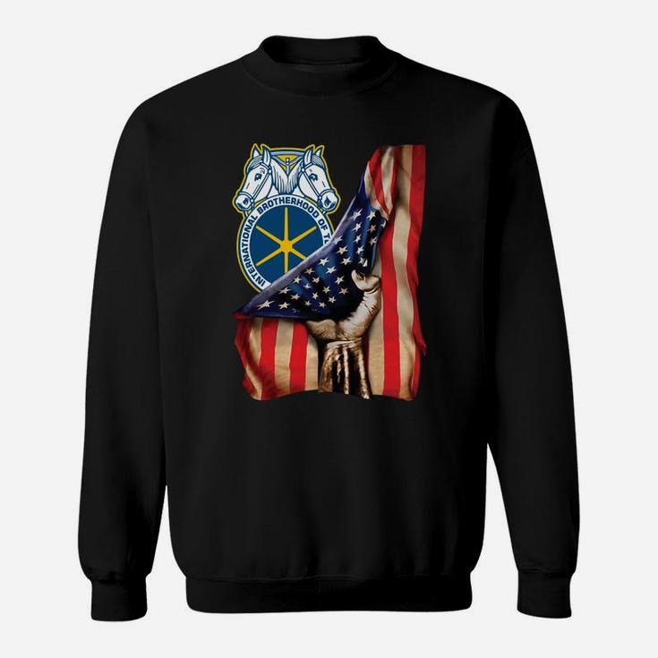 American Flag International Brotherhood Of Teamsters Sweatshirt | Thegiftio