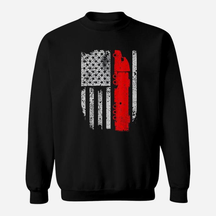 American Truck Driver Flag Sweatshirt