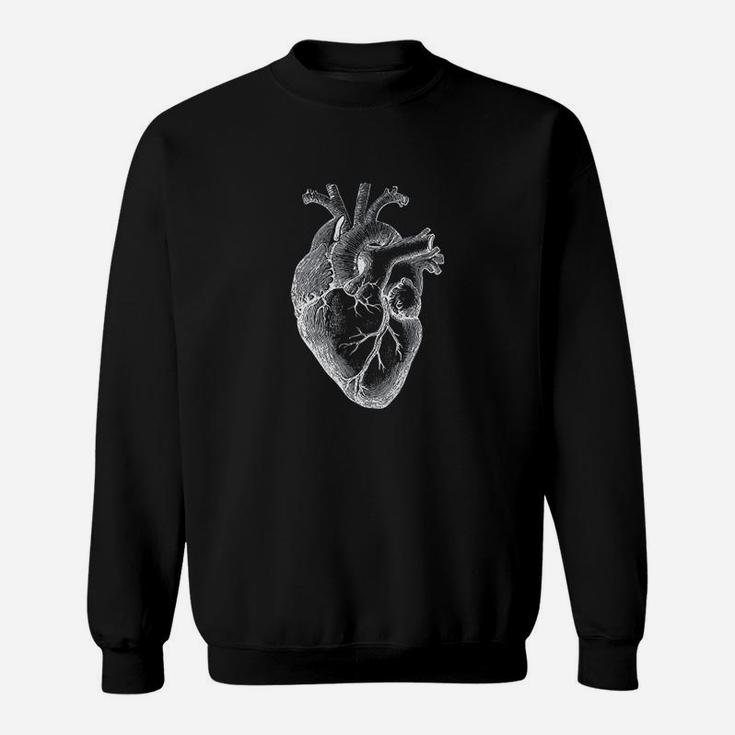 Anatomical Heart Illustration Spreading Love Valentine Art Sweatshirt