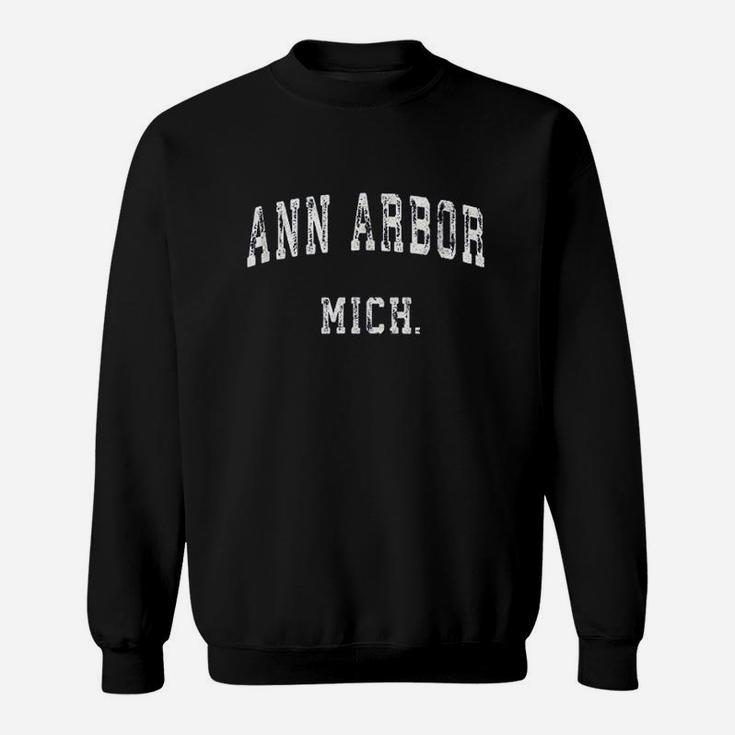 Ann Arbor Michigan Mi Vintage Sports Design Sweatshirt