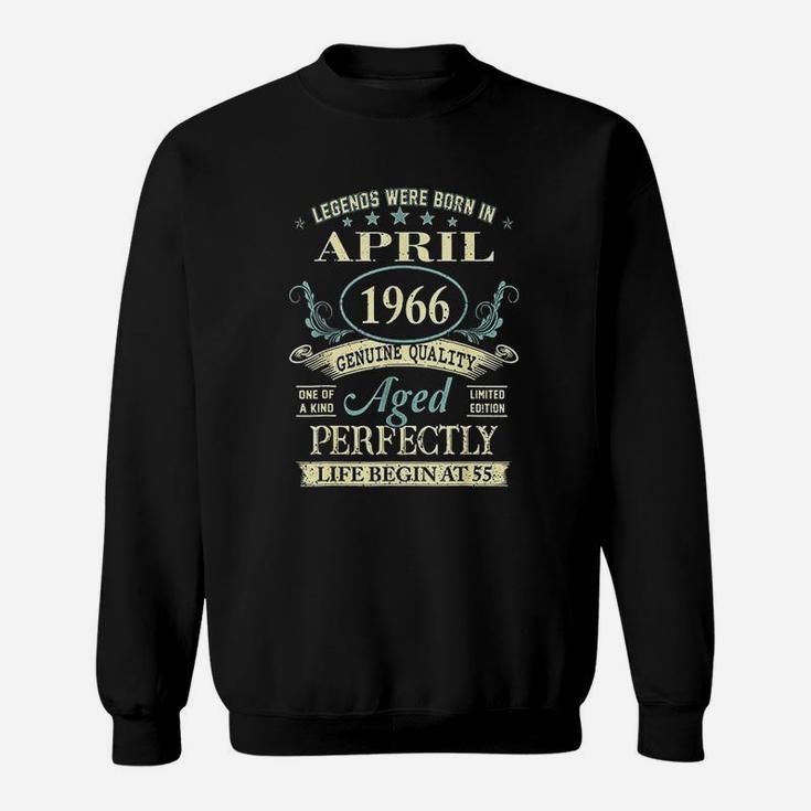 April 1966 55Th Birthday 55 Year Old Sweatshirt
