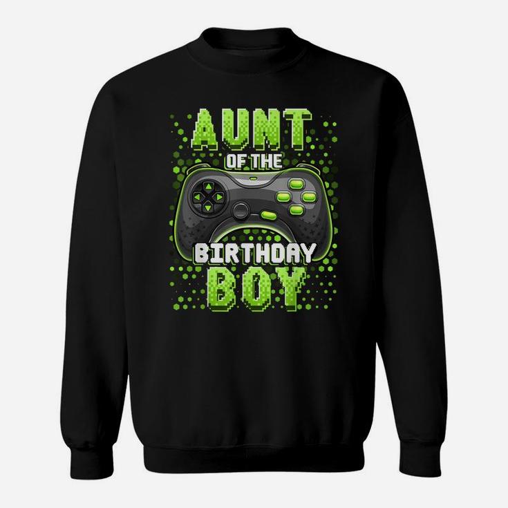 Aunt Of The Birthday Boy Matching Video Game Birthday Gift Sweatshirt