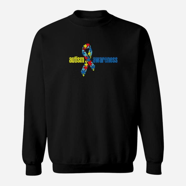 Autism Autism Awareness Ribbon Piece Sweatshirt