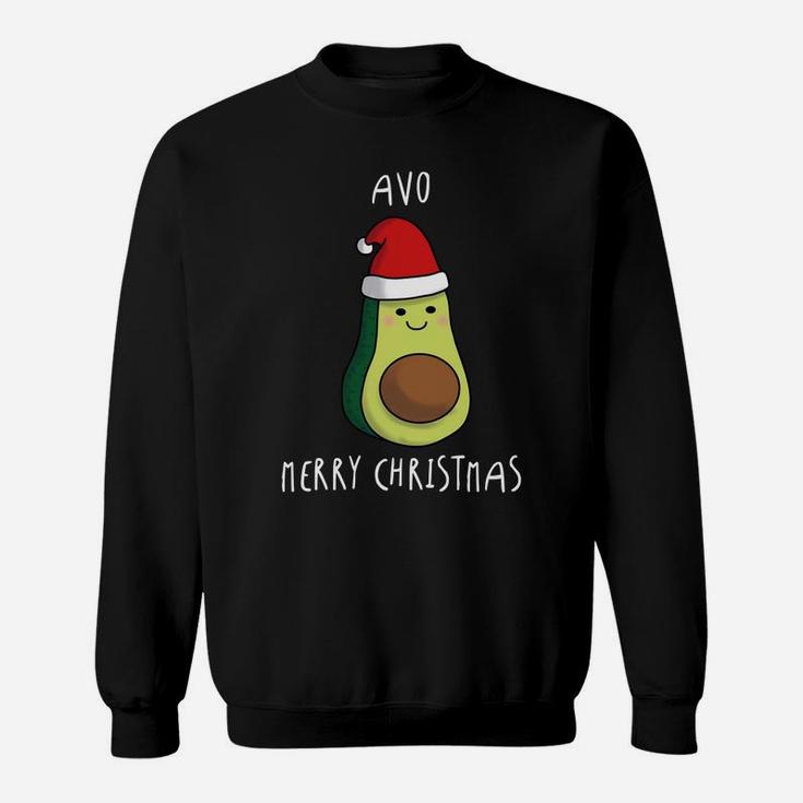 Avo Merry Christmas Sweatshirt, Funny Avocado Xmas Sweater Sweatshirt Sweatshirt
