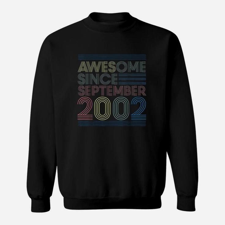 Awesome Since September 2002 Bday Gifts 19Th Birthday Sweatshirt