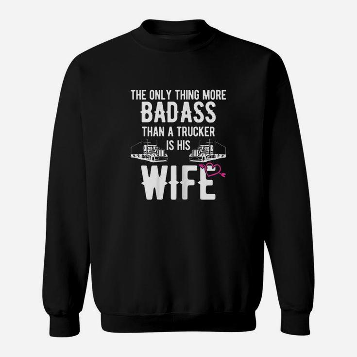 Ba Dass Trucker Wife Design Gift For Truck Driver Sweatshirt