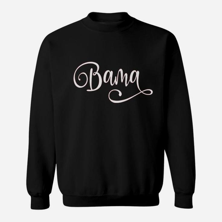 Bama White Fancy Script Alabama Sweatshirt