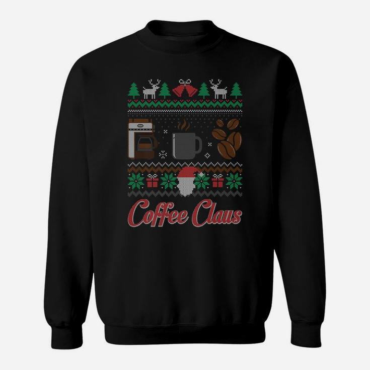 Barista Santa Claus Coffee Lover Ugly Christmas Sweater Sweatshirt