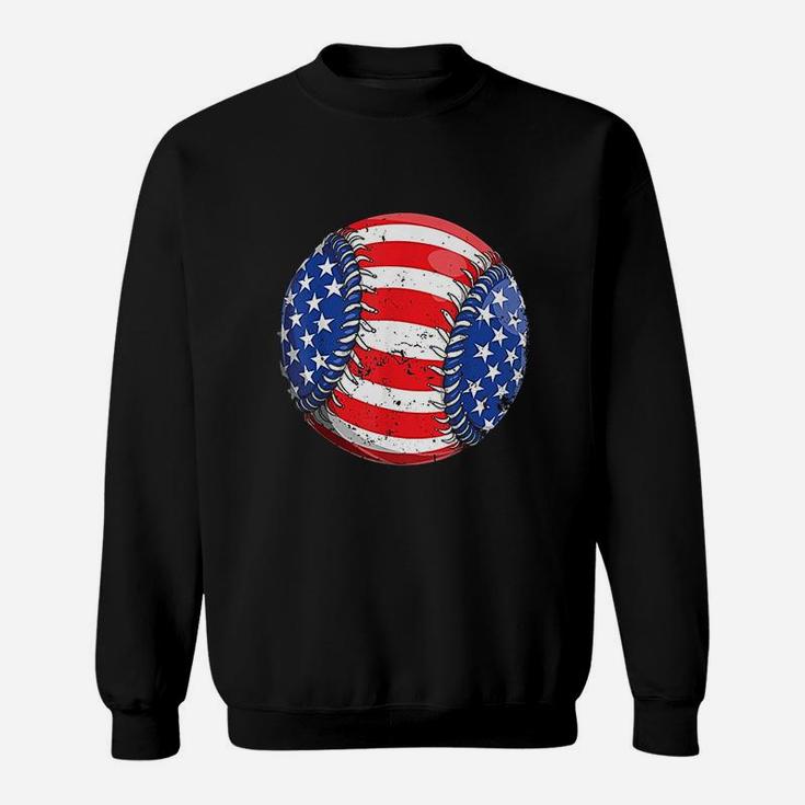 Baseball American Flag Sweatshirt