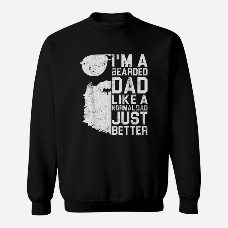 Bearded Dad Funny Beard Humor Fathers Day Gift Idea Sweatshirt