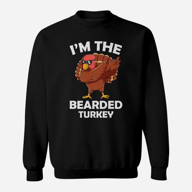 Bearded Turkey Family Group Matching Thanksgiving Party Gift Sweatshirt
