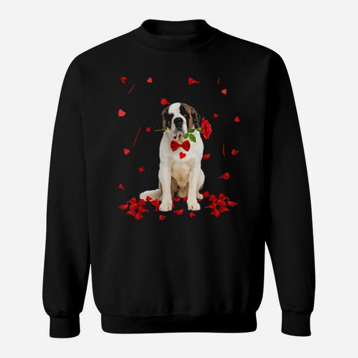 Bernard Valentine's Day Outfit Dog Valentine Sweatshirt
