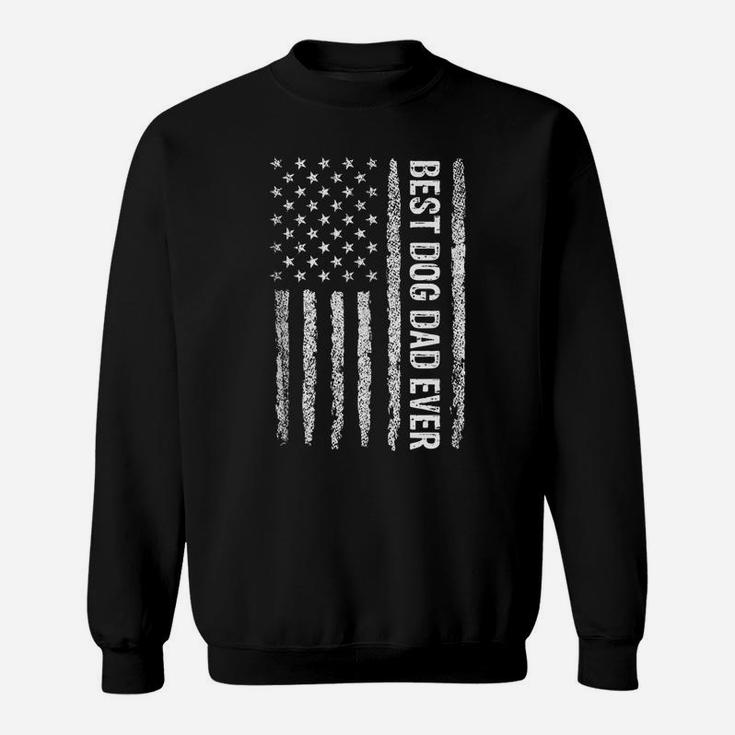 Best Dog Dad Ever American Flag Father's Day Sweatshirt