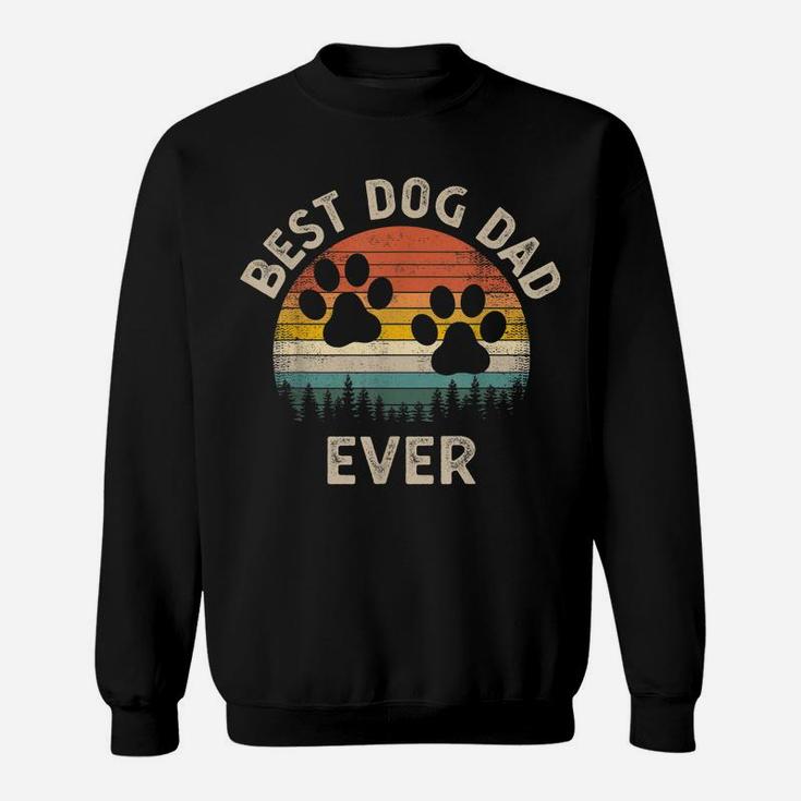 Best Dog Dad Ever Vintage Retro Father's Day Dog Lover Sweatshirt