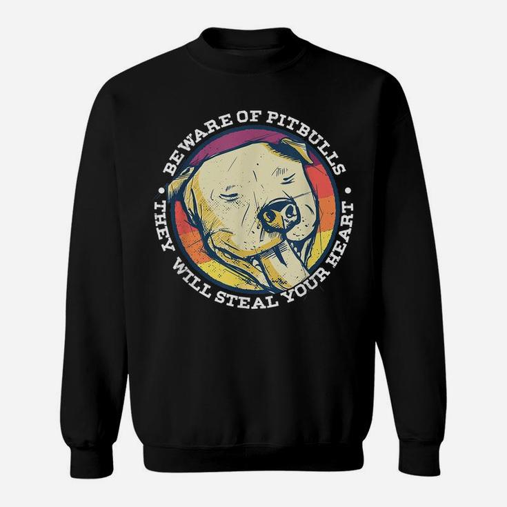 Beware Of Pitbulls Dogs Owner Puppy Dog Breed Pet Lovers Sweatshirt