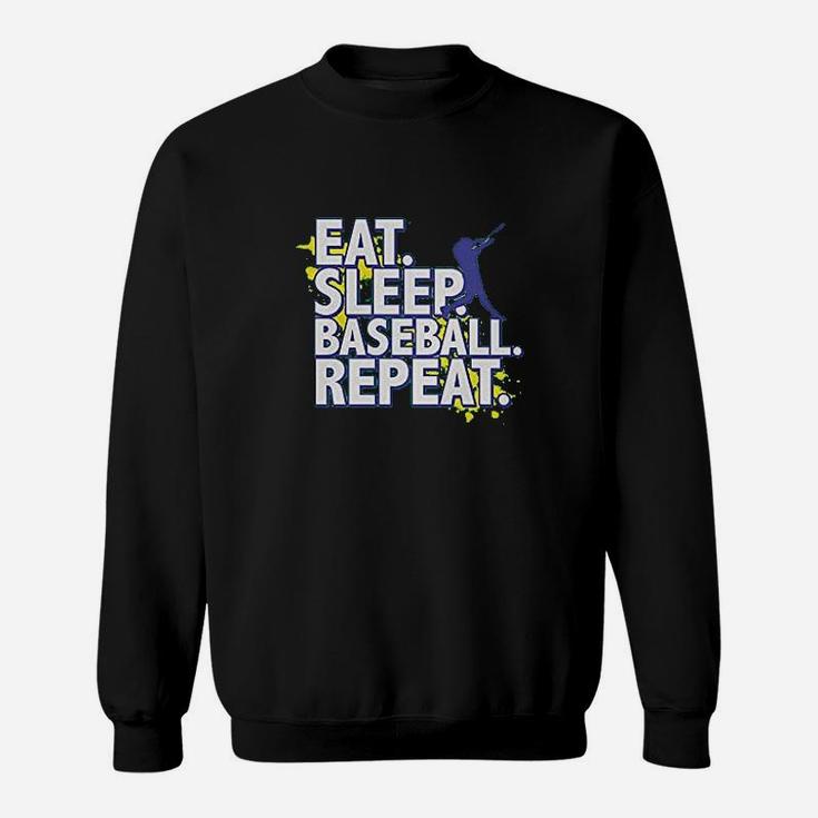 Big Boys Eat Sleep Baseball Repeat Sweatshirt