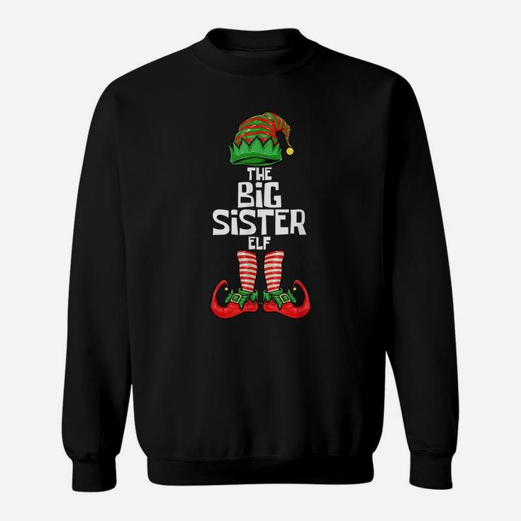 Big Sister Elf Christmas Matching Family Sweatshirt