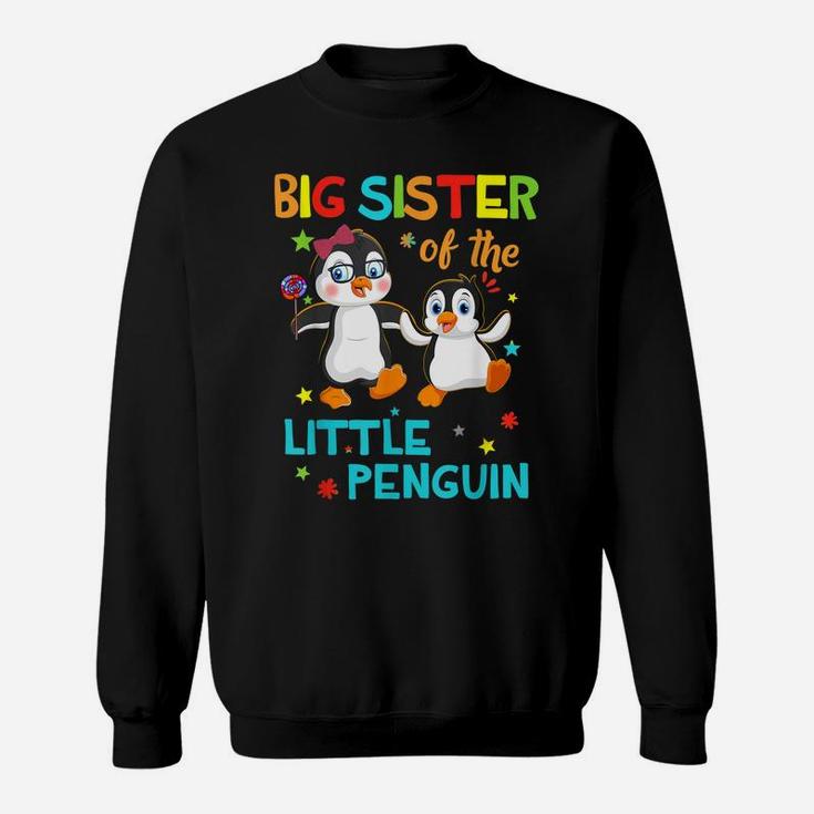 Big Sister Of Little Penguin Birthday Family Shirts Matching Sweatshirt