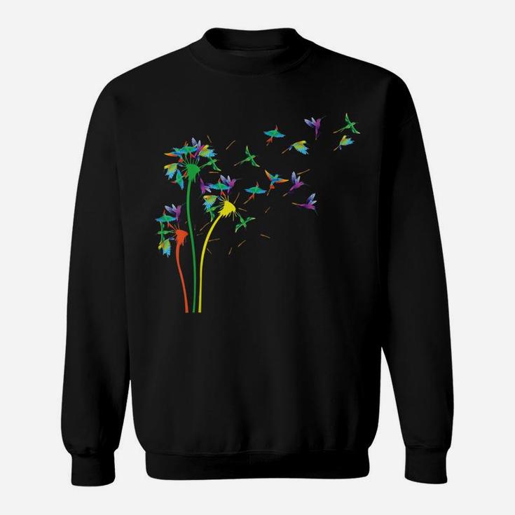 Birds Flower Fly Dandelion Swallow, Macaw, Birds Lover Sweatshirt