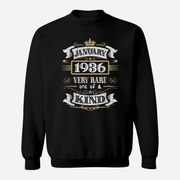 Birthday 365 Vintage January 1936 Funny Birthday Gift Sweatshirt
