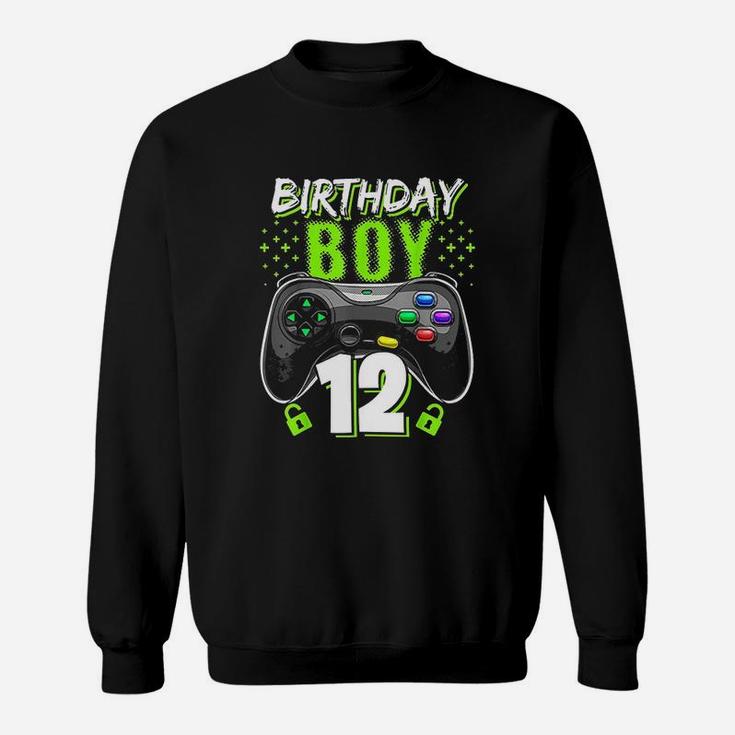 Birthday Boy 12 Video Game Controller Gamer Sweatshirt