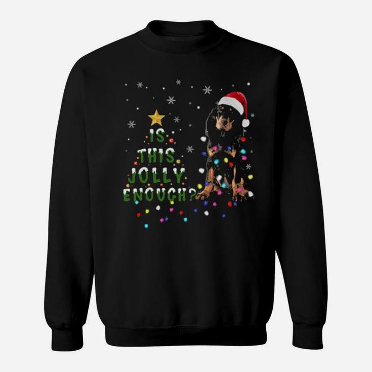 Black And Tan Coonhound Santa Sweatshirt