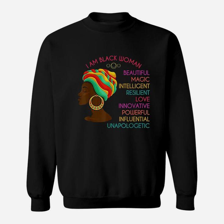 Black Woman African Roots Pride Gift Black History Sweatshirt