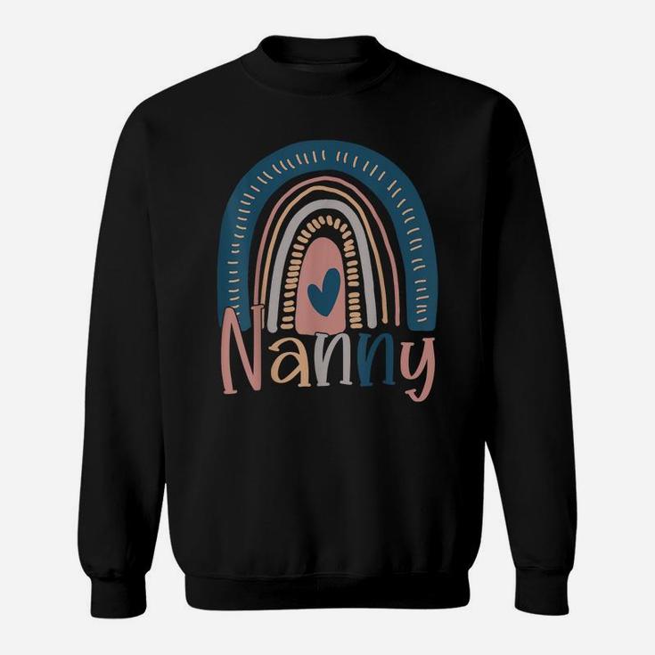 Blessed Nanny Funny Boho Cute Rainbow Family Sweatshirt