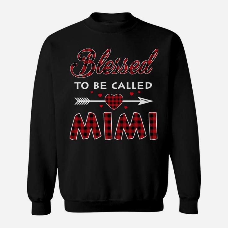 Blessed To Be Called Mimi -Buffalo Plaid Grandma Christmas Sweatshirt