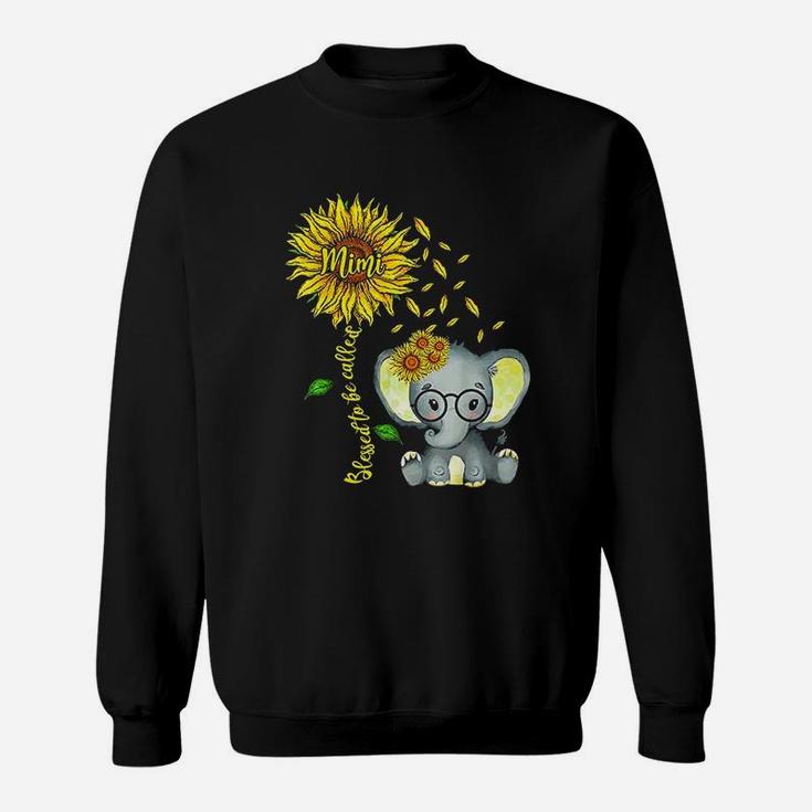 Blessed To Be Called Mimi Sunflower Elephant Sweatshirt