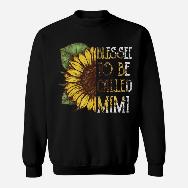 Blessed To Be Called Mimi Sunflower Grandma Gifts Christmas Sweatshirt