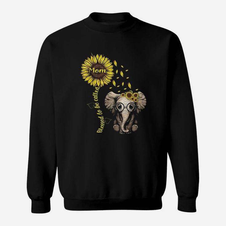 Blessed To Be Called Mom Sunflower Elephant Sunflower Sweatshirt