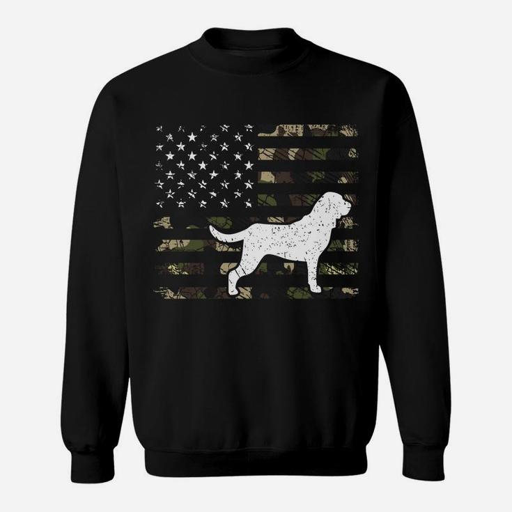 Bloodhound Dog Dad Mom Camouflage Usa Flag Sweatshirt
