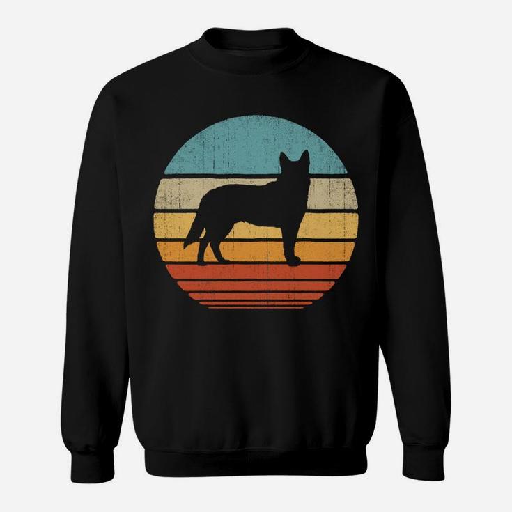 Blue Heeler Australian Cattle Dog Retro Vintage 70S Sunset Sweatshirt Sweatshirt
