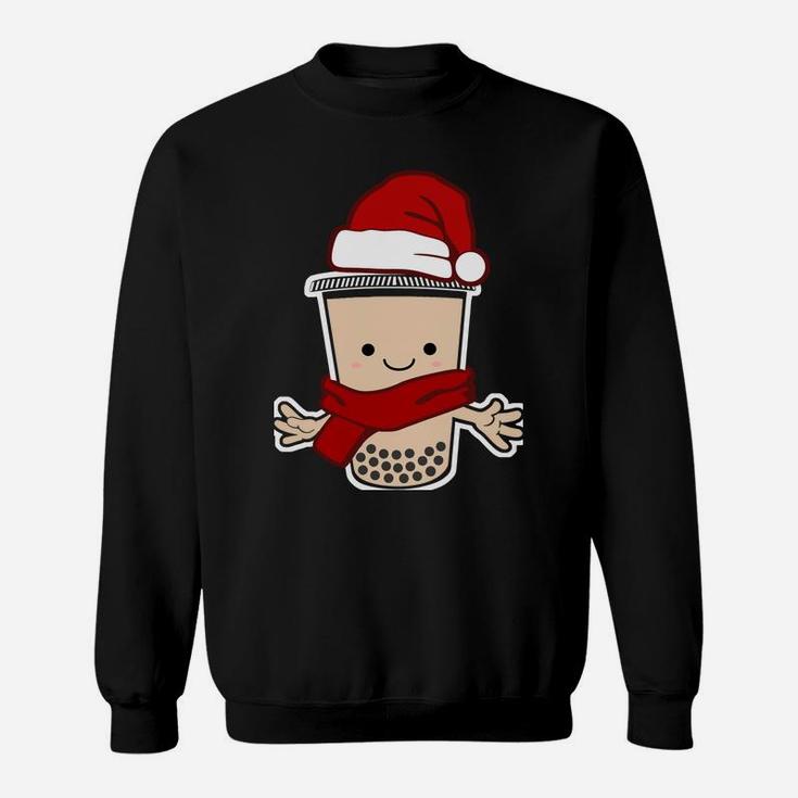 Boba Christmas Cute Xmas Bubble Milk Tea Sweatshirt Sweatshirt