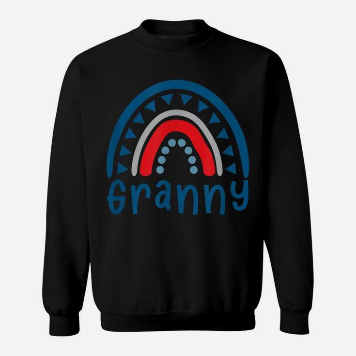 Boho Rainbow Granny Design Funny 4Th July Gift Vintage Sweatshirt