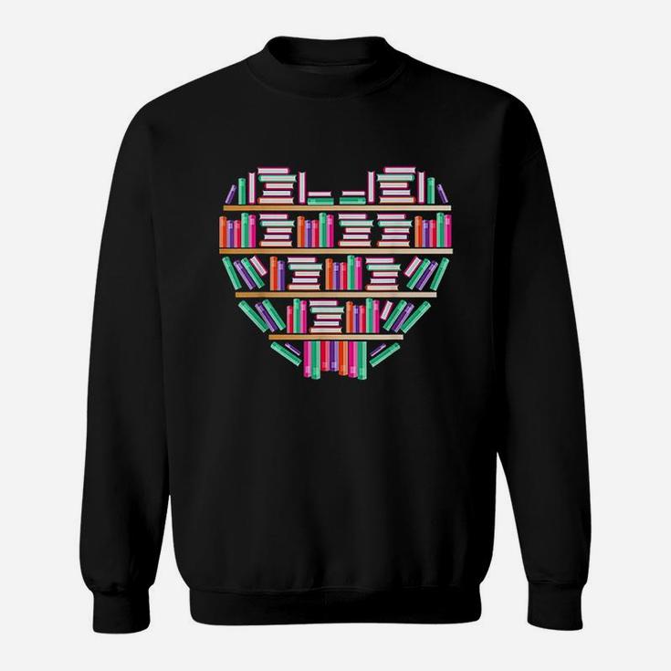 Book Reading Club Librarian Library Love Heart Sweatshirt
