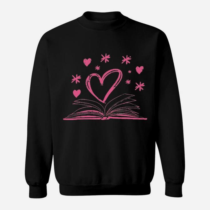 Bookworm Librarian Valentines Day Sweatshirt