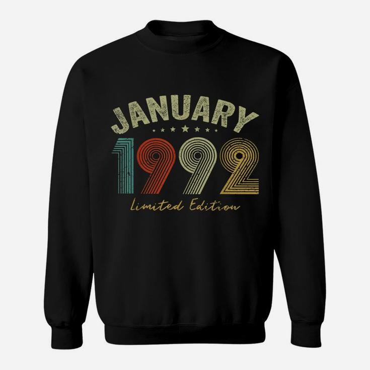 Born In January 1992 Vintage 29Th Birthday 29 Years Old Gift Sweatshirt