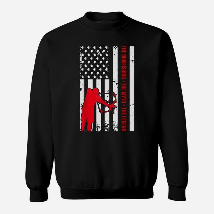 Bowfishing Usa Flag Vintage Great Cool Gift Sweatshirt