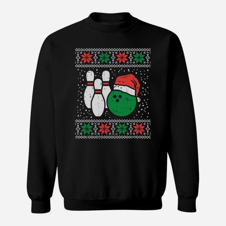 Bowling Ugly Christmas Sweater Sport Bowls Xmas Men Gift Sweatshirt Sweatshirt