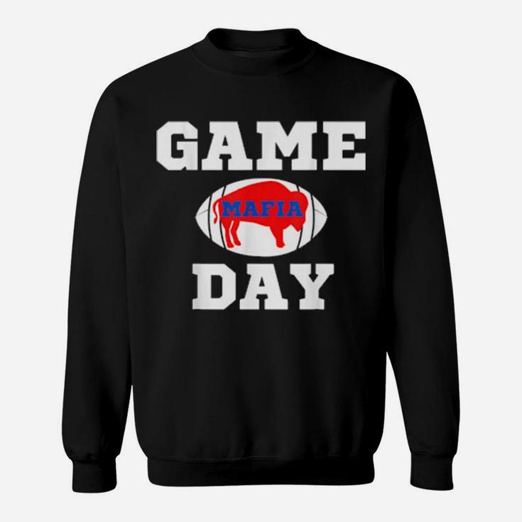 Buffalo Football Ny Vintage Sports Team Mafia Game Day Red Sweatshirt