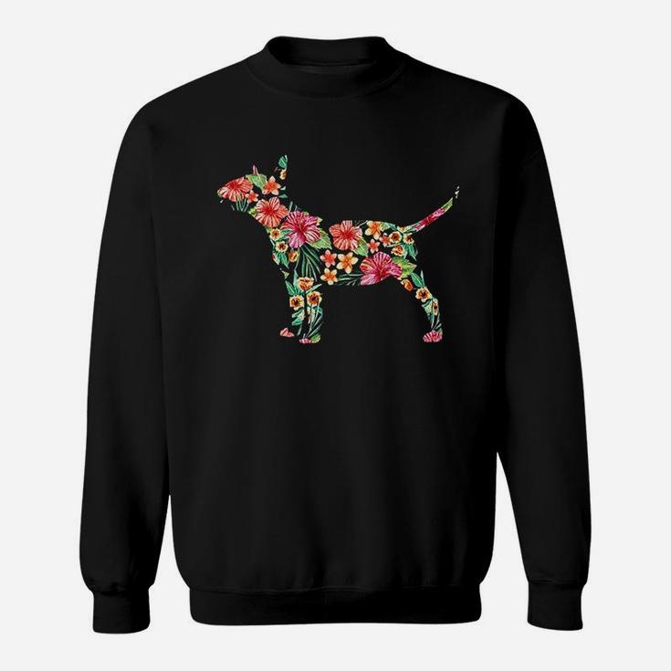 Bull Terrier Flower Funny Dog Sweatshirt